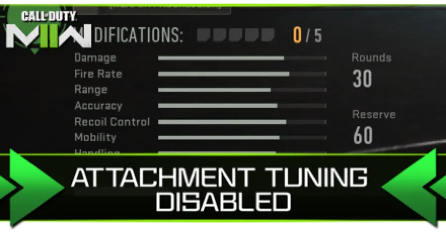 Modern Warfare 2 - Attachment Tuning Disabled Banner