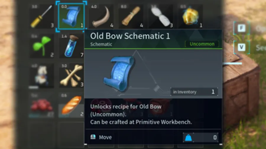 Palworld - Old Bow Schematic