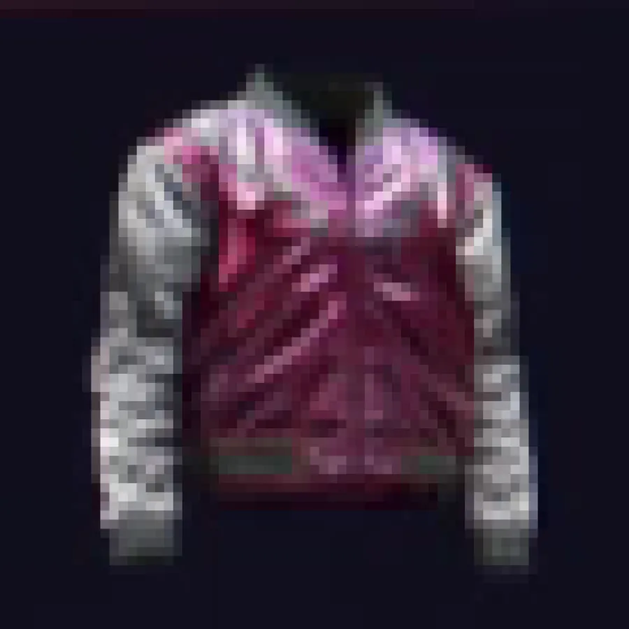 Multilayered Maroon Scales Syn-Coated Bomber