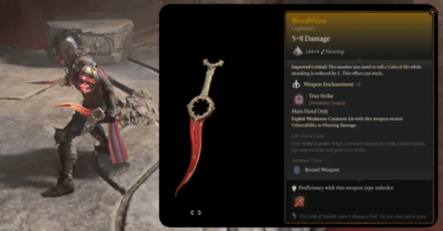 Baldurs Gate 3 - Bloodthirst Legendary Reward