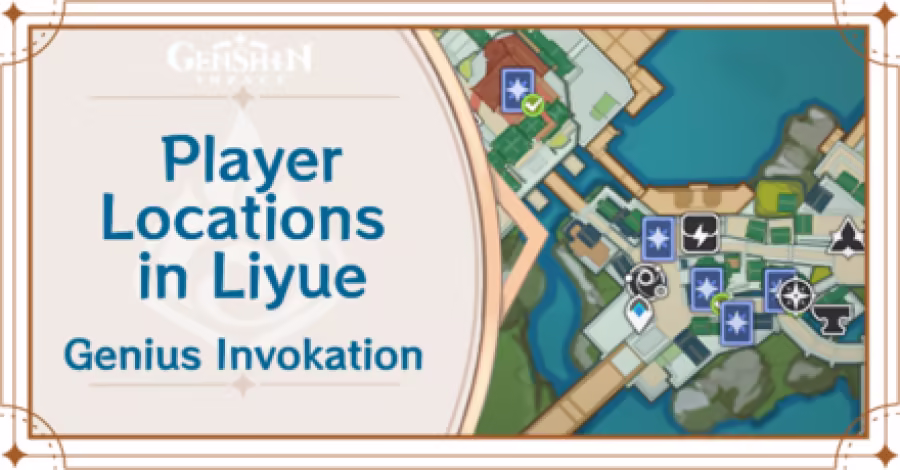 Genshin Impact - Player Locations in Liyue
