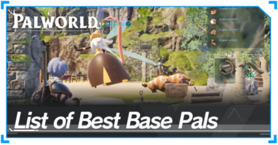 Palworld - List of Best Best Base Pals Top Banner