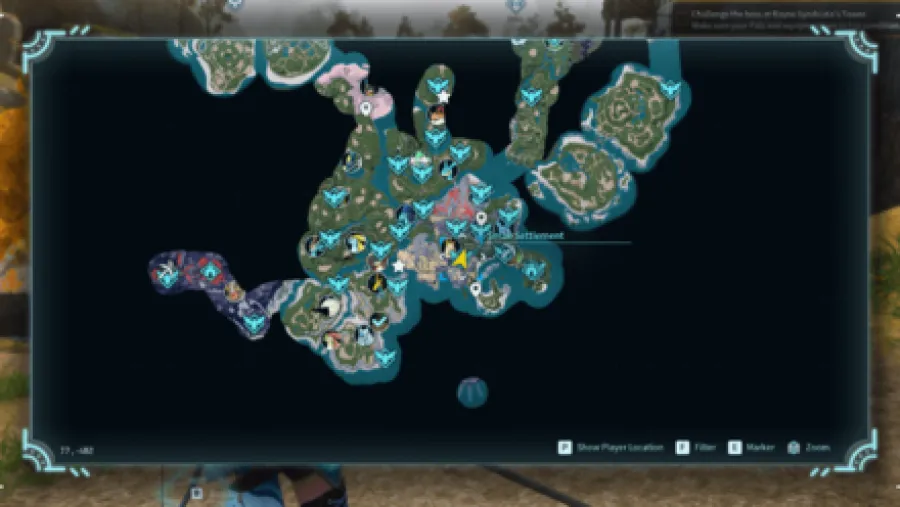 Palworld - Small Settlement Wandering Merchant Map View