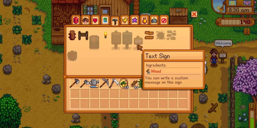 text sign stardew valley