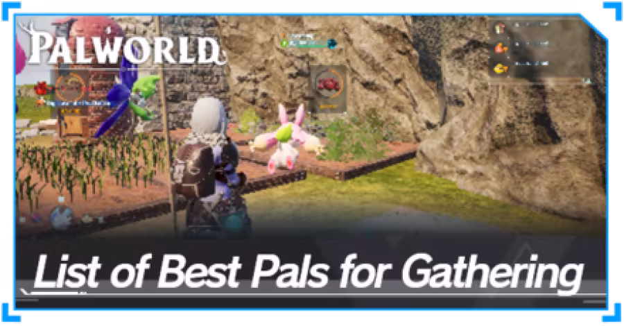 Palworld - List of Best Base Pals for Gathering Top Banner