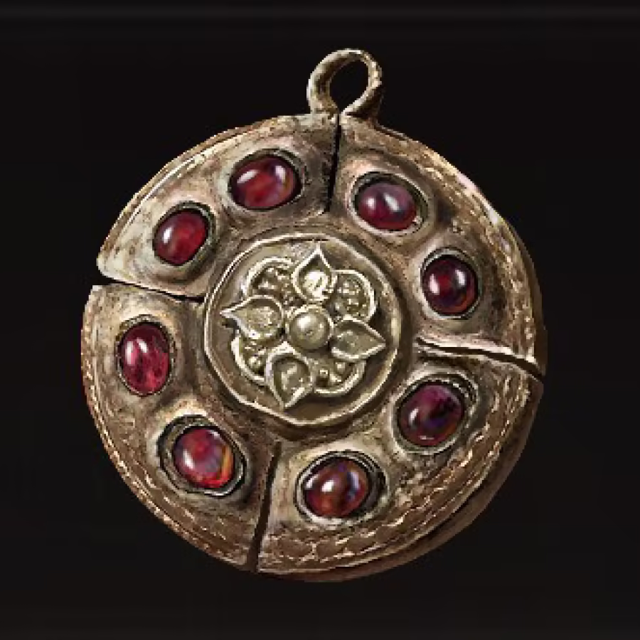 Crimson Amber Medallion  1
