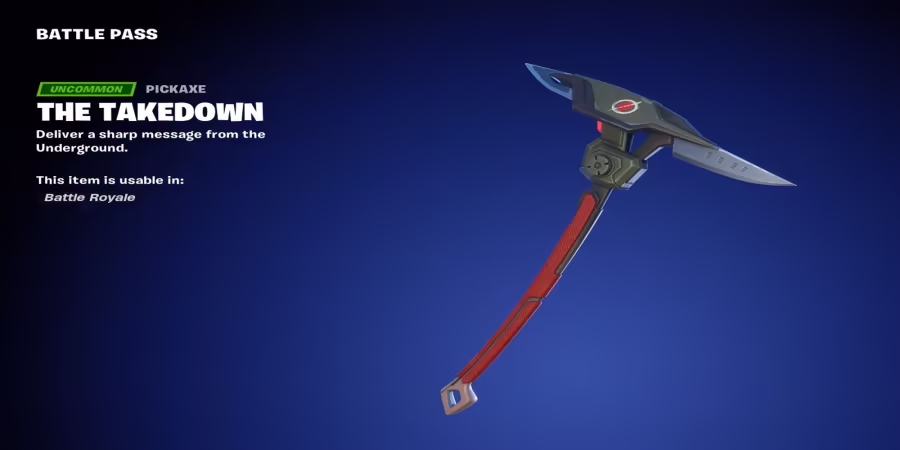 The Takedown pickaxe in Fortnite