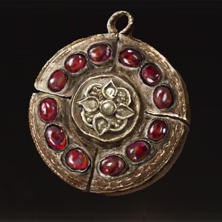 Crimson Amber Medallion  2