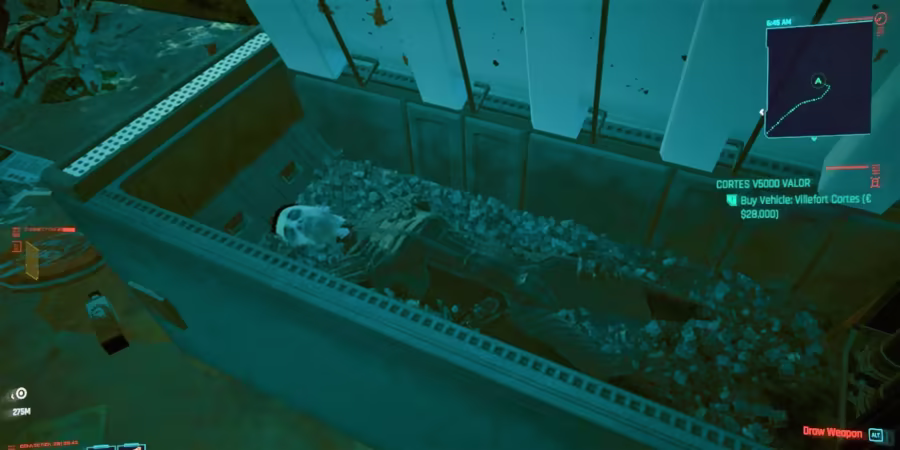 Rache Bartmoss' body in Cyberpunk 2077