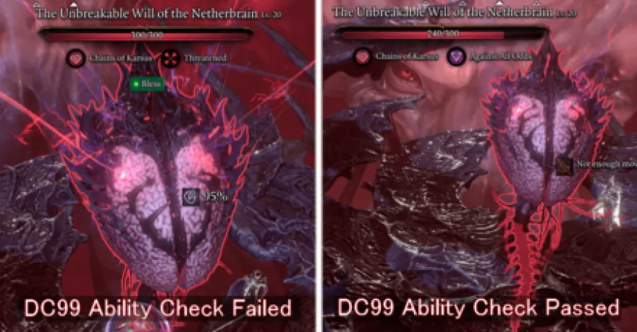 Baldurs Gate 3 - DC99 Ability Check Effect on Final Boss