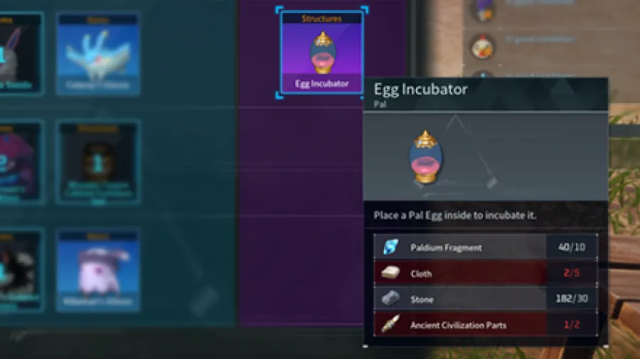 Palworld - Egg Incubator