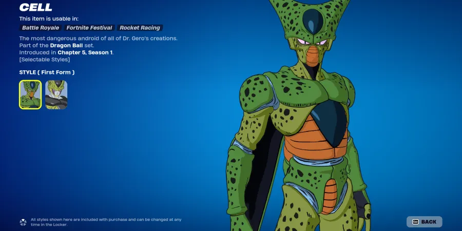 cell first form fortnite
