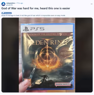 Players thought God of War was difficult and bought Elden Ring instead: I heard it was easy!